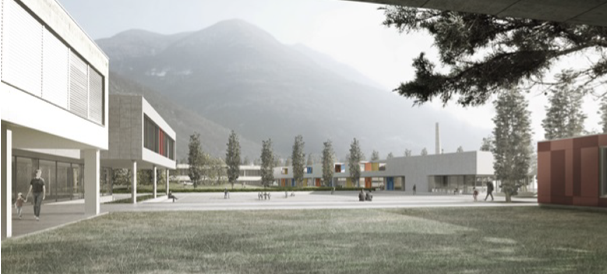 Concorso d'architettura a due fasi per la progettazione del comparto scolastico di Castione, 1.fase