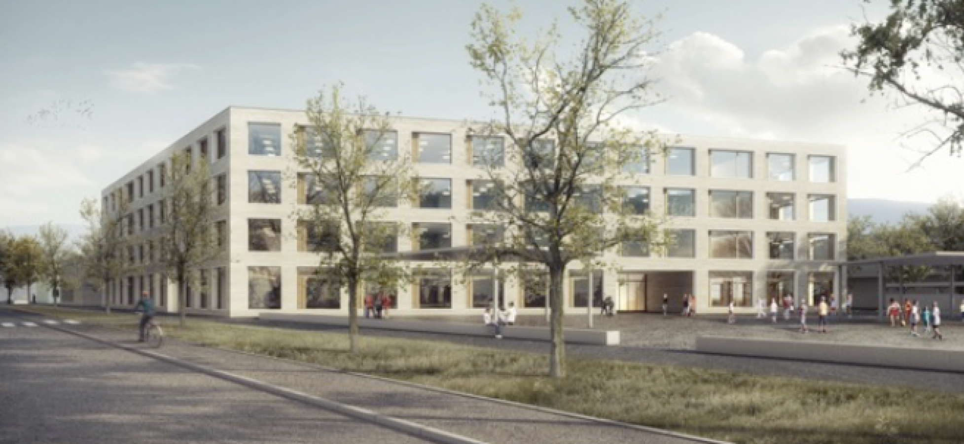 Nouveau Collège secondaire des Rives et extension de la Caserne de pompiers, site des Anciens arsenaux, Yverdon-les-Bains