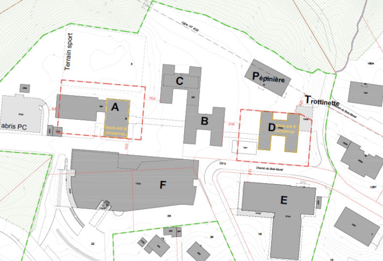 Projet de construction d’une salle de gymnastique double et d’un nouveau bâtiment scolaire.