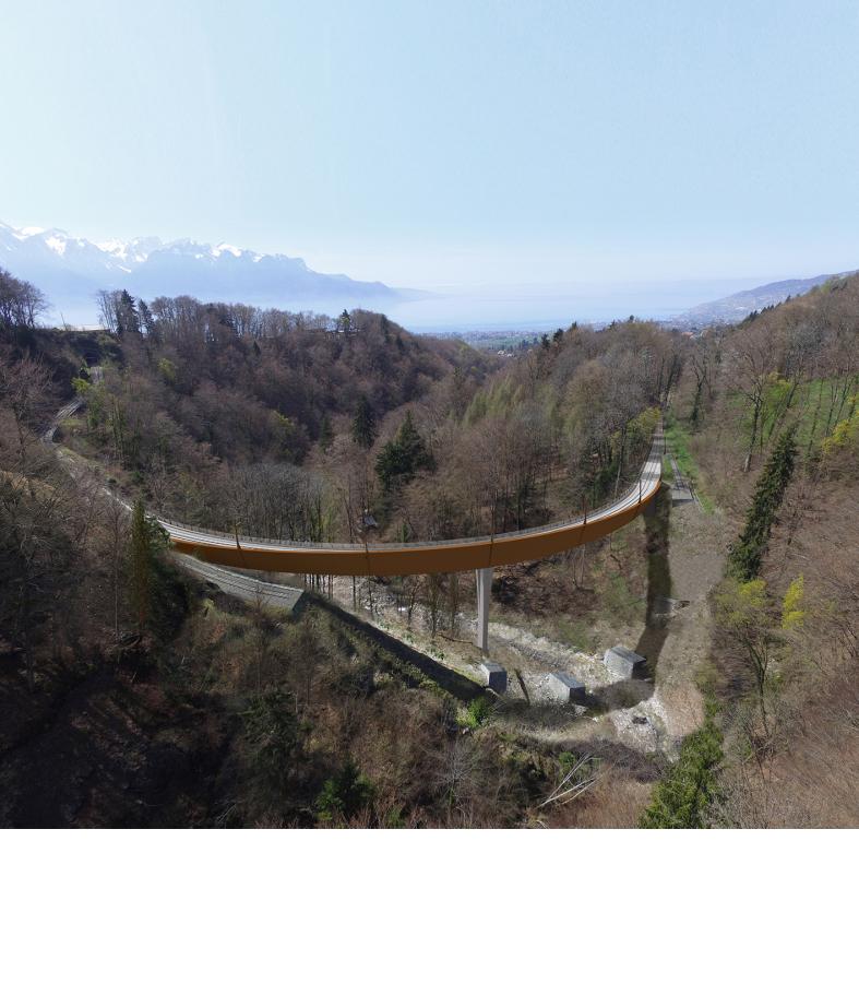 Nouveau viaduc ferroviaire de la Baye de Clarens, Blonay-Montreux