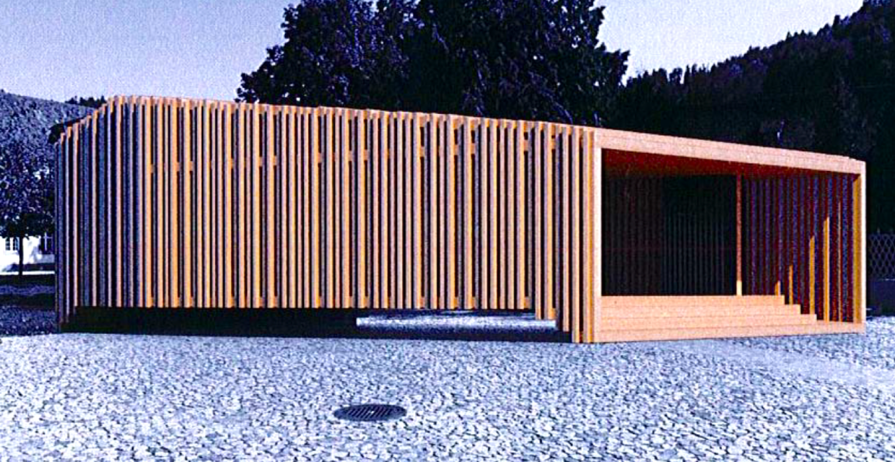 Mobiler Pavillon in Holz